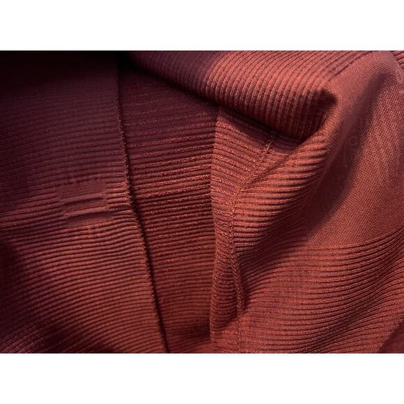 Spanx Leggings Size Medium ribbed Garnet Rose compression workout gym yoga - Picture 8 of 9